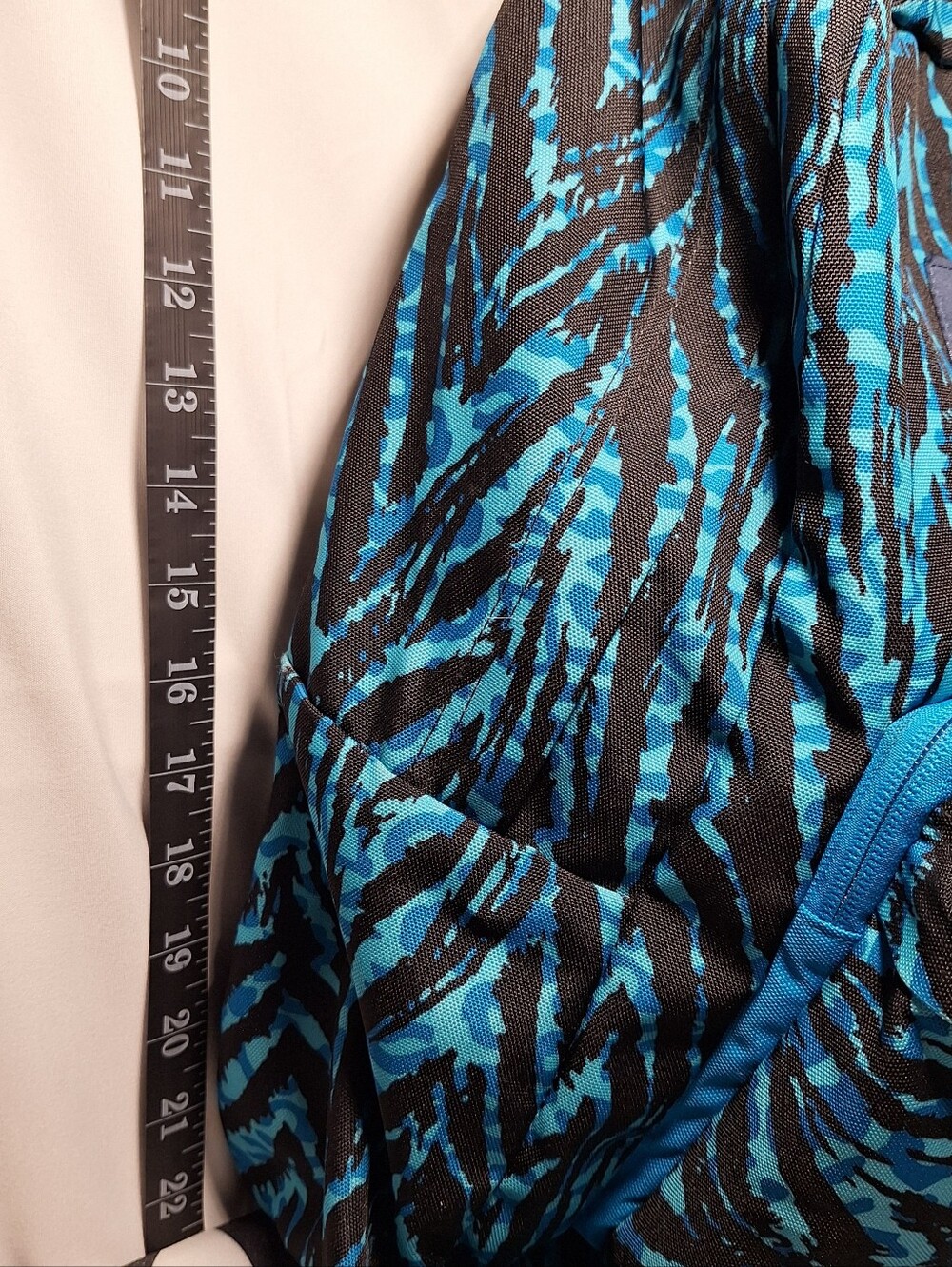 Jansport Backpack, Zebra Stripes, Black & Blue - Picture 3 of 15